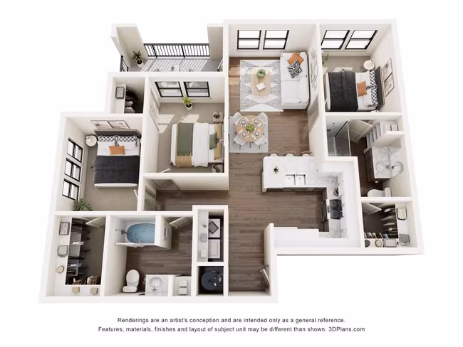 C2 - 3 bed 4102 floor plan